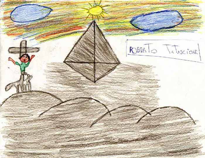 Hombre con sombrero en un camello paseando cerca de la pirámide de Keops